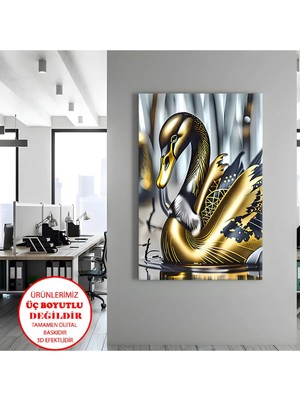 Harikabirev Kanvas-Duvar-Salon Tablosu Hayvan Figürü Asil Filomingo|tekli Dikey Çerçevesiz Kanvas Tablo