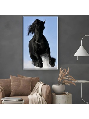 Harikabirev|şık At Tablosu 50 |çerçevesiz Kanvas Tablo