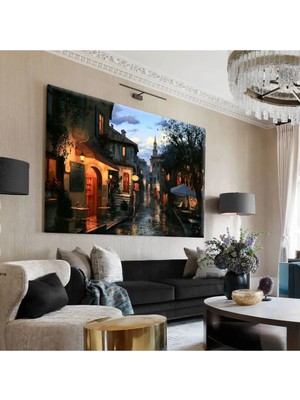 Harikabirev Hari?kabi?rev|sari-Gri?-Si?yah Sokak Arasi Tablo 1|tekli? Çerçevesi?z Yatay Kanvas Tablo