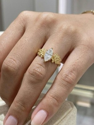 Wind Silver Markiz Kesim 3 Crt Ayarlanabilir Yüzük