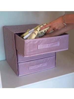 TeknoKapsül 3 Bölmeli Çekmece , Çok Amaçlı Organizer - Çorap Çamaşır Organizer - Masa Üstü Düzenleyici