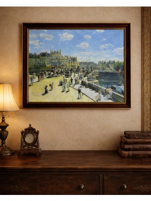 Art Of Legacy Renoir (PONT NEUF KÖPRÜSÜ 1872) Çerçeveli Klasik Vintage Duvar Tablo