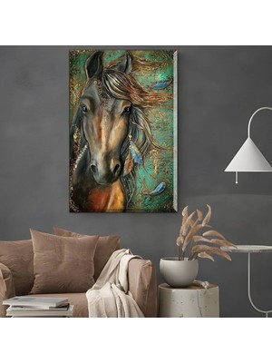 Harikabirev|şık At Tablosu 39 |çerçevesiz Kanvas Tablo