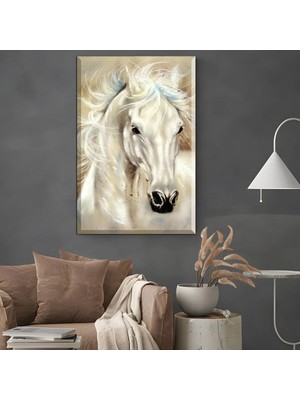 Harikabirev|şık At Tablosu 11 |çerçevesiz Kanvas Tablo