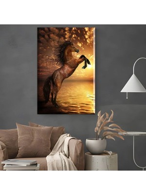 Harikabirev|şık At Tablosu 20 |çerçevesiz Kanvas Tablo