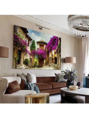 Harikabirev|rengarenk En Çok Sevilen Manzara Tablosu Alaçatı |çerçevesiz Kanvas Tablo