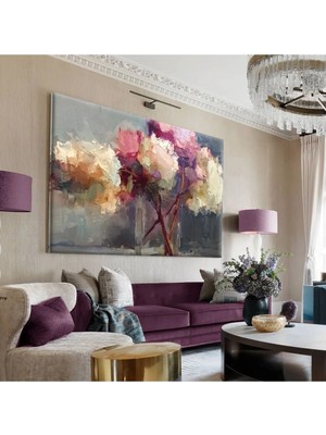 Harikabirev|mor Vizon Kombini En Çok Sevilen Çiçek Tablosu|çerçevesiz Kanvas Tablo