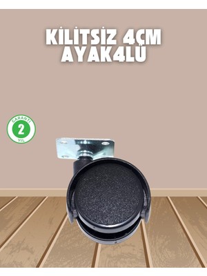 TeknoKapsül Sehpa Ekipmanlar Için Kilitsiz 4 cm Ayak 4’lü