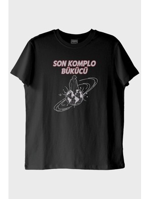 Nuugg Son Komplo Bükücü Siyah Tişört
