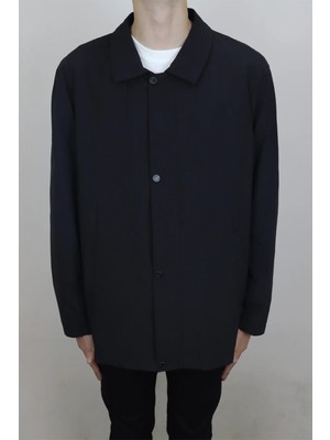 Marco Muratti Fistan Store Erkek Ceket Yakalı Klasik Kesim Rahat Kalıp Çıtçıt ve Fermuar Kapamalı Yazlık Battal Keten Mont