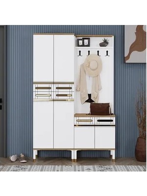 Vivense Kuzey Portmanto Vestiyer Ayakkabılık, Çam Beyaz