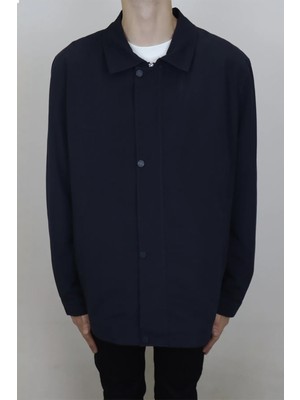 Marco Muratti Fistan Store Erkek Ceket Yakalı Klasik Kesim Rahat Kalıp Çıtçıt ve Fermuar Kapamalı Yazlık Battal Keten Mont