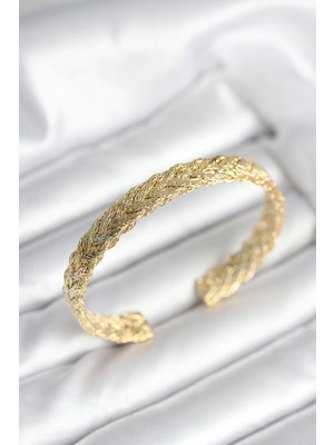 Flamex Ezme Zincir Model Gold Renk Kadın Bileklik