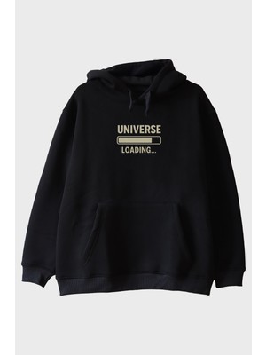 Nuugg Evren Yükleniyor Siyah Hoodie