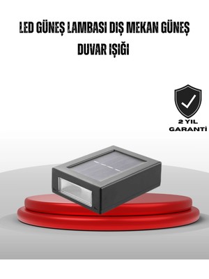 Flamex Güneş Enerjili Su Geçirmez LED Duvar Lambası