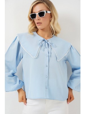 Trend Cojans Bebe Yaka Gömlek 20314 - Mavi