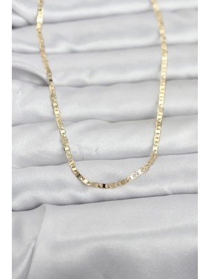 Vice Avm cm 14K Gold Renk Zincir Model 60 cm Kadın Kolye - TJ-BKO10970103582 Tg-V
