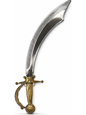 Senson Parlak Metal Görünümlü Eskitme Kabzalı Plastik Korsan Kılıcı 45 cm