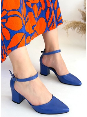 Beruflic Mulen Mavi Cilt Topuklu Ayakkabı Luxury Shoes