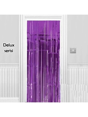 Senson Işıltılı Duvar ve Kapı Perdesi Mor Renk 90X200 cm