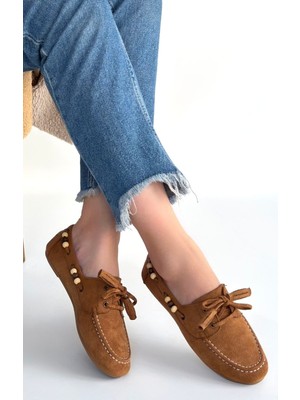 Beruflic Elora Taba Süet Babet Luxury Shoes