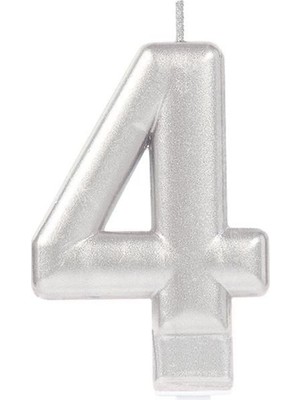 Senson 4 Rakam Mum Gümüş Renk
