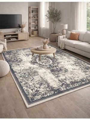 Lioara Home Modern Desen Dijital Baskılı Halı – Kaymaz Taban, Leke Tutmaz, Salon & Oturma Odası Için