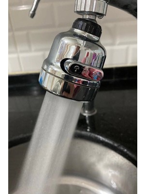 Senson Krom 3 Fonksiyonlu Mutfak Lavabo Başlığı 360 Derece Döner Musluk Ucu