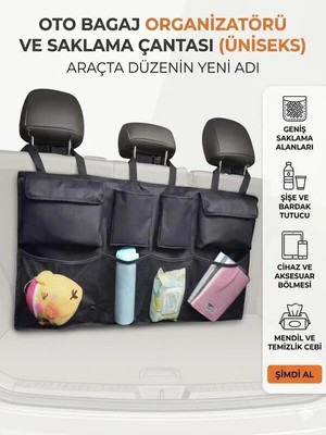 Ankaflex Araba Oto Çanta Araç Bagaj Çantası Pratik  Bagaj Düzenleyici Kalem Eşya Bardak Malzeme Koyma Çantası Asmalı Çanta