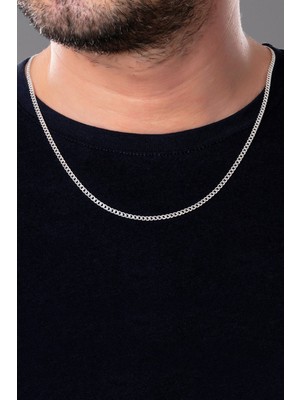 PremiumPort 925 Ayar Gurmet Model Unisex Zincir, Şık ve Hafif, 3 Mm, Dayanıklı Tasarım