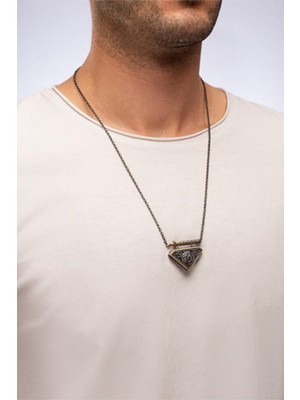 PremiumPort Iki Taraflı Gümüş Muska Kolye, Şık ve Zarif Takı Tasarımı