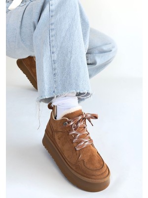Beruflic Muden Taba Süet Bağcıklı Bot Luxury Shoes