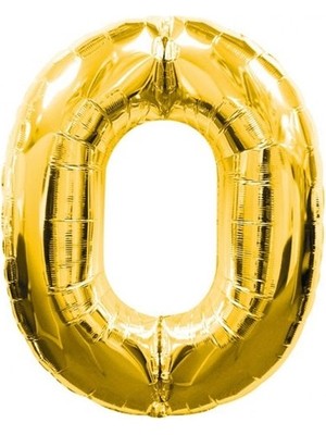 Senson 0 Rakamlı Folyo Balon Gold Renk  40 Inç