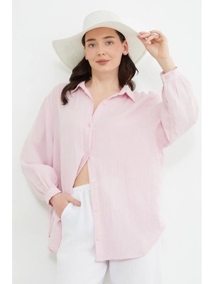 FullaModa Basic Oversize Gömlek