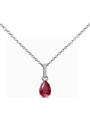 PremiumPort Mistik Topaz Taşlı Gümüş Kaplama Kadın Kolye, Şıklık ve Zarafet