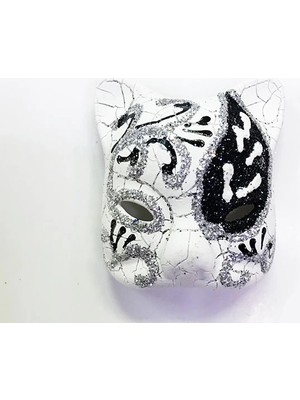 Senson Siyah Renk Işlemeli Seramik Malzemeden Imal Venedik Kedi Model Magnet