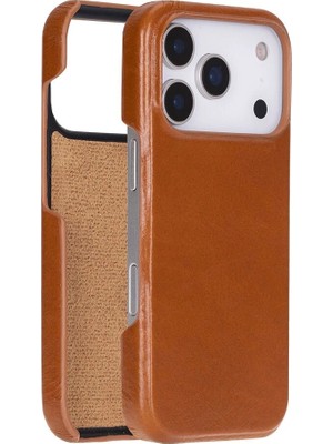 AyrStore Buğz Apple iPhone 17 Pro Için, Hakiki Deri, El Yapımı Kılıf, Magsafe ile Uyumlu, Iç Yüzeyi