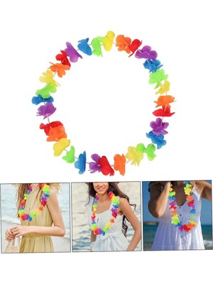 Senson Hawaii Çiçekli Boyun Kolyesi - Renkli Tropikal Parti Leisi