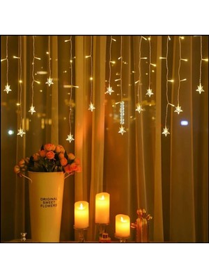 Senson Yıldız 4m 96 LED 19 Saçak 40-50-60CM Gün Işığı Yıldız Boyutu:7cm