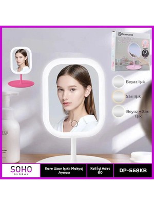 Senson Kare Uzun Işıklı Makyaj Aynası