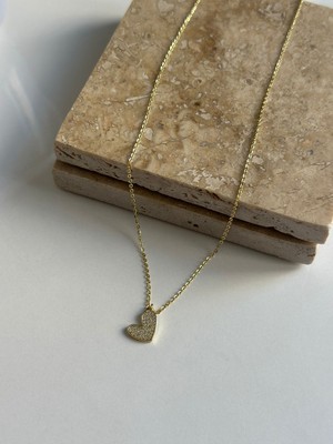 Luckyb Store 14K Altın Kaplama Kalp Kolye