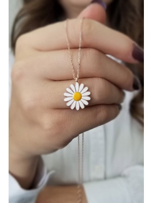 PremiumPort Mineli Rose Kadın Gümüş Kolye, Zarif ve Şık Takı Hediye