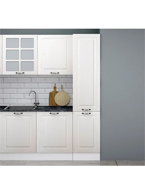 FLY 45 cm Bdrm Beyaz Membran Boy Dolabı