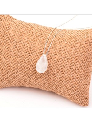 PremiumPort 925 Ayar Gümüş Ay Taşı Kolye, Zarif ve Şık Takı Seçeneği