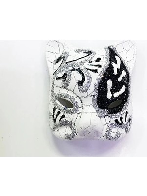 Senka Siyah Renk Işlemeli Seramik Malzemeden Imal Venedik Kedi Model Magnet