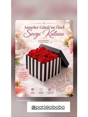 Anneler Günü’ne Özel Sevgi Kutusu – Kırmızı Solmayan Gül Tasarım Hediye