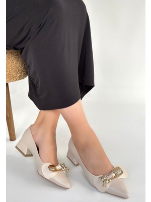 Beruflic Jies Bej Topuklu Ayakkabı Luxury Shoes