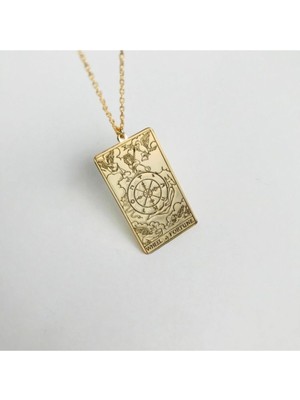 PremiumPort 925 Ayar Gümüş Tarot Çarkıfelek Kolye, Şık ve Anlamlı Tasarım