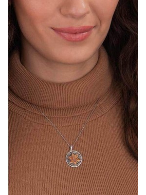 PremiumPort 925 Ayar Gümüş Kadın Kolye, Süleyman Ihlas Suresi Mührü Detaylı