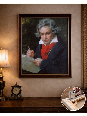 Beethoven Çerçeveli Klasik Vintage Duvar Tablo